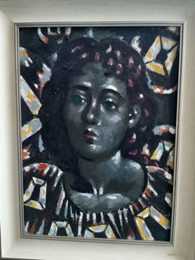 Кищенко А.М "Оля",1990г. Холст, масло. Размер 55х40 см.