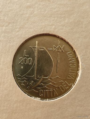 Ватикан 200 лир 1984 г ( из набора)
