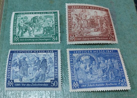 Германия (оккупация) - 1947-48г. - Весенняя ярмарка в Лейпциге 4 марки