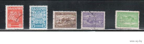 Болгария-1940, (Мих.407-411), гаш., Стандарт, Сельское хозяйство , Фауна, (полная серия)
