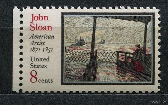 Живопись. Джон Слоун. США. 1971. Полная серия 1 марка. Чистая