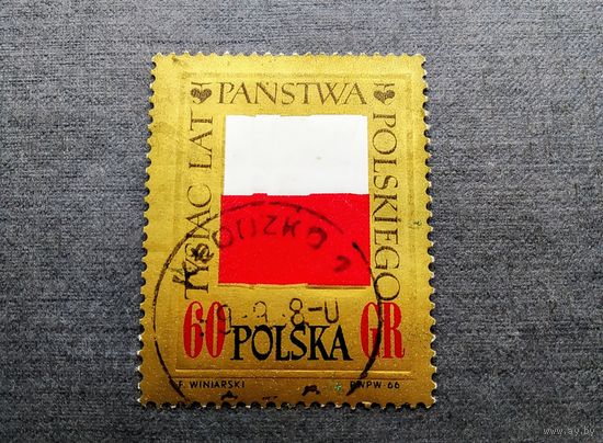 Марка Польша 1966 год 1000 лет Польше