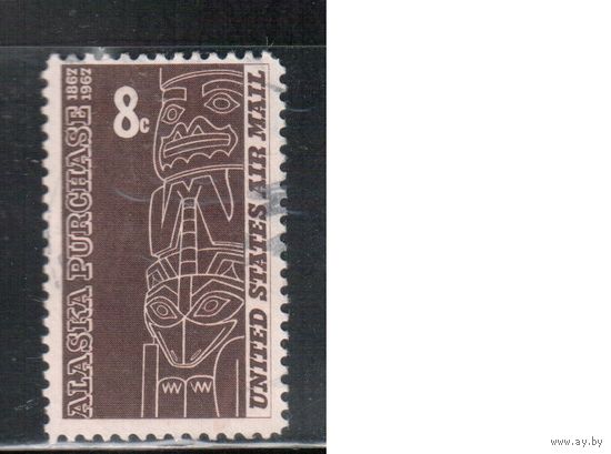 США-1967, (Мих. 918) , гаш. ,  Аляска (одиночка)