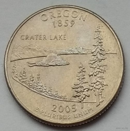 США 25 центов (квотер) 2005 г. P. Штат Орегон
