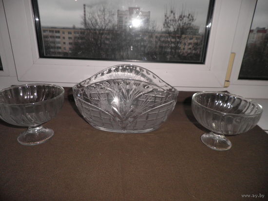 Салатницы,конфетницы креманки хрустальные времён СССР.С рубля