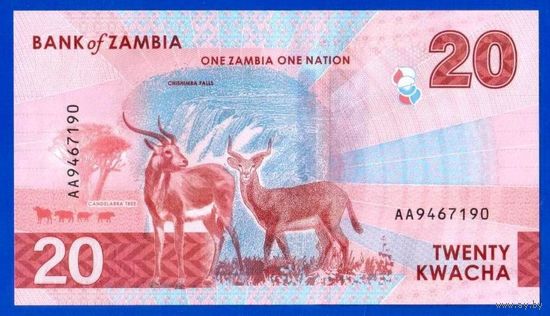 Замбия 20 квача 2025 года. Состояние UNC!