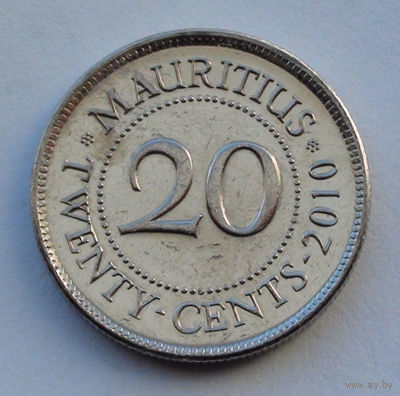 Маврикий 20 центов, 2010