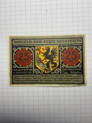 Нотгельд 25 пфеннигов Германия -3012