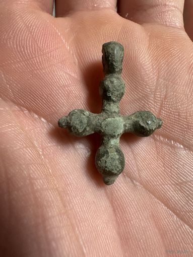 Крестик нательный старинный "Шароконечный"