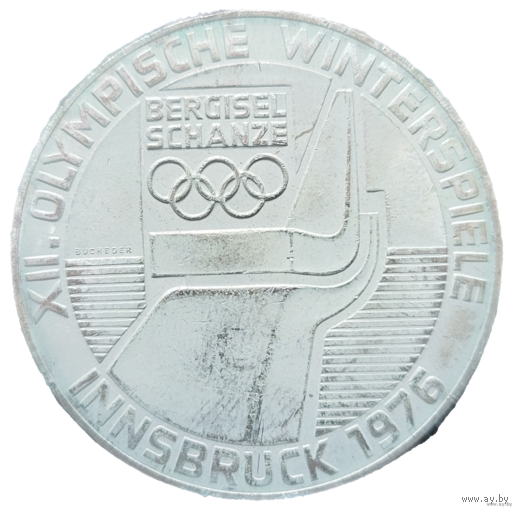100 шиллингов 1976 Серебро 24 грамм 640 пробы 0,494 унции! Австрия XII зимние Олимпийские Игры, Инсбрук 1976! ВОЗМОЖЕН ОБМЕН!