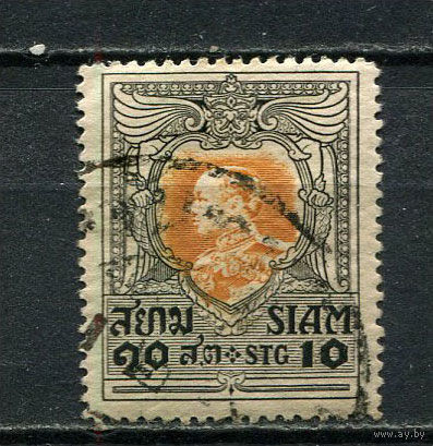 Таиланд - 1920/1926 - Король Вачиравуд 10S - [Mi.170] - 1 марка. Гашеная.  (Лот 64HL)-T2P4