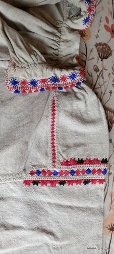 Антыкварная традыцыйная даматканая жаночая кашуля (вышиванка, белорусская национальная традиционная рубашка)