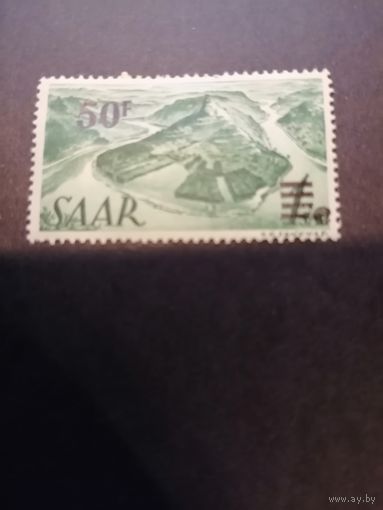 СААР 1947 марка из серии "Профессии и занятия населения Земли СААР" (чистая* с наклейкой) Mi.238 каталог 0.60 евро