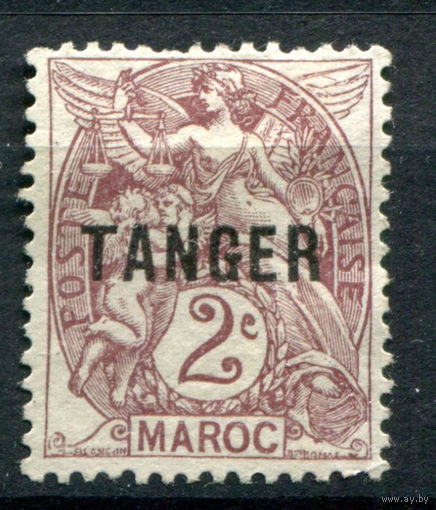 Французские колонии - Марокко, Танжер - 1918/24г. - аллегория, 2 с - 1 марка - чистая, без клея [Mi 2]. #4-W1-121-A-1