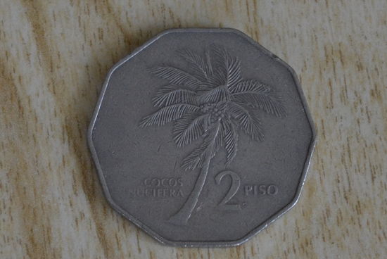 Филиппины 2 писо 1990 с 1 руб