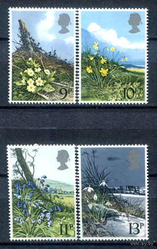 Великобритания - 1979г. - весенние цветы - 4 марки - полная серия, MNH [Mi 785-788]. #3-GB-Z-1-21