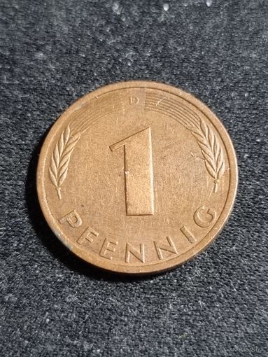Германия 1 пфенниг 1990 D