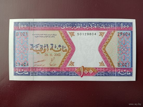 Мавритания 100 угий 2002 UNC