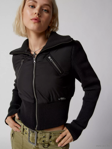 Urban Outfitters женская куртка-кофта с вязаными рукавами, размер М