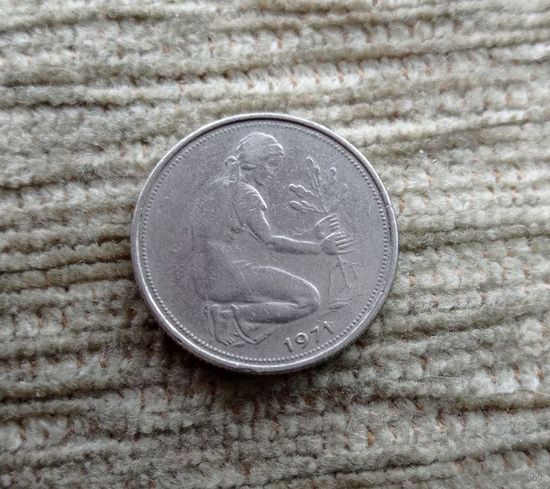 Werty71 Германия ФРГ 50 пфеннигов 1971 F