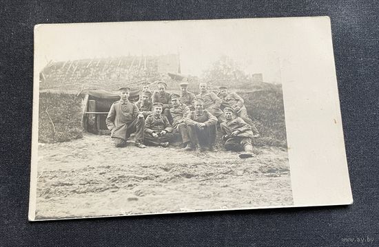 Фотооткрытка 1 Мировая война / Письмо маме с позиций / Восточный фронт Беларусь 16.6.1916 год
