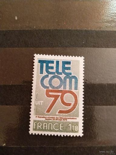1979 Франция телекоммуникация чистая клей MNH** выпускалась одиночкой (5-6)