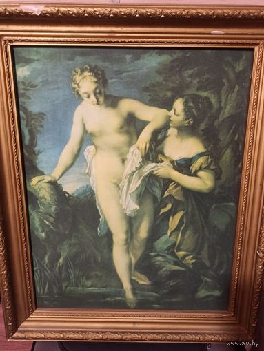 Картина "Купальщица" Ф. Лемуан 1688-1737