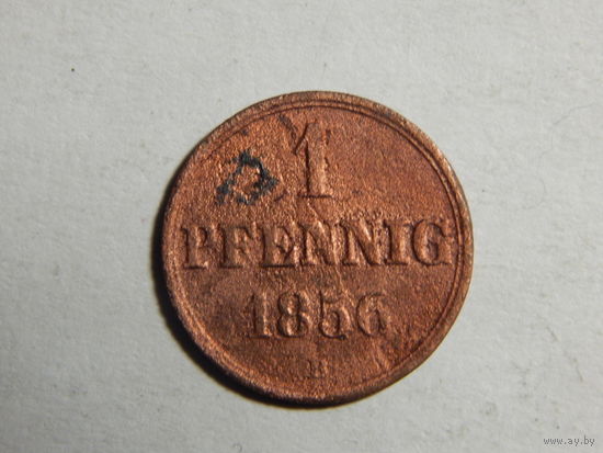 Ганновер 1 пфенниг 1856г