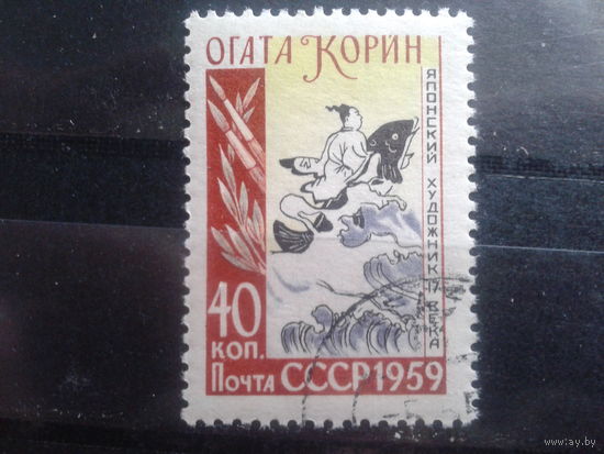 1959 Огата Корин, живопись с клеем без наклейки