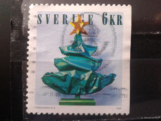 Швеция 2001 Рождество Михель-1,3 евро гаш