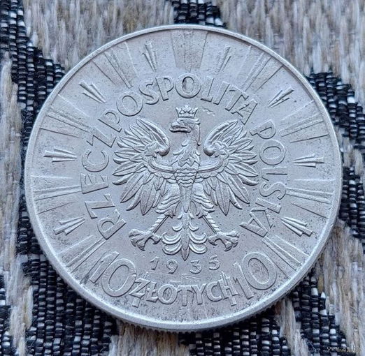 Польша 10 злотых 1935 года. Юзеф Пилсудский. Сторгуй за свою цену, предложи обмен!