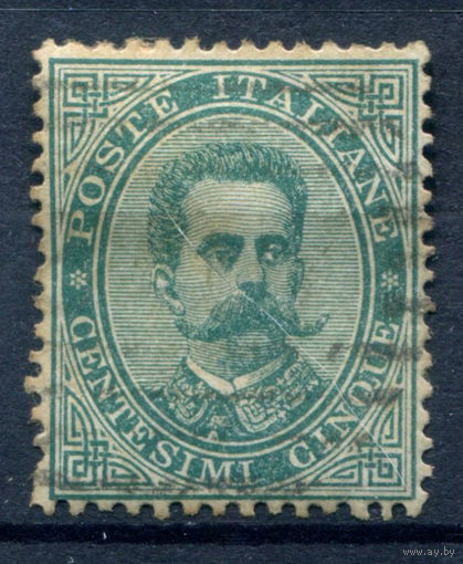 Италия (Королевство) - 1879г. - король Умберто I, 5 с - 1 марка - гашёная [Mi 37]. #1-It-8-A-2