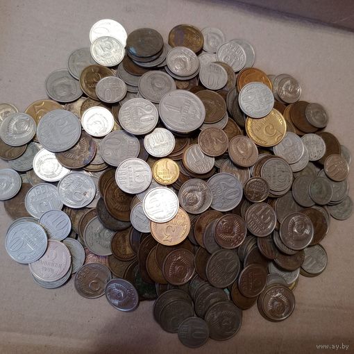 Монеты СССР 1961-91 г, 390 штук