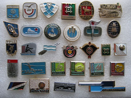 Виды спорта, цена за 1 шт., на выбор.