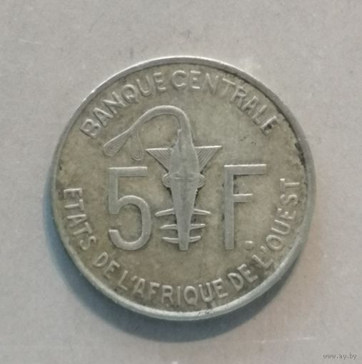 Западная Африка (ВСЕАО) 5 франков, 2008 г., КМ# 2а