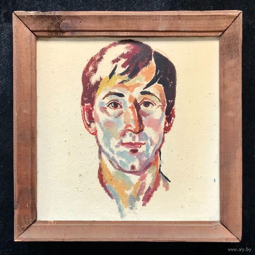 Кищенко А.М. - Народный художник БССР. "Портрет друга-земляка"; 37/37 см; в родной раме 43/43 см
