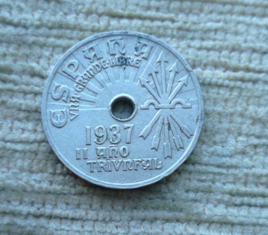 Werty71 Испания 25 сентимо песет 1937