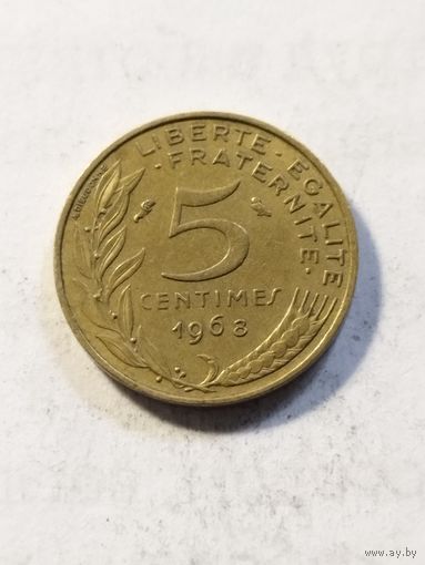 Франция 5 сантим 1968