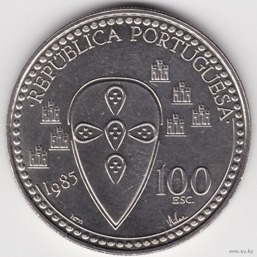 Португалия 100 эскудо, 1985 800 лет со дня смерти Короля Альфонсо Энрике UNC