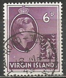Виргинские острова. Король Георг VI. Герб. 1938г. Mi#78.