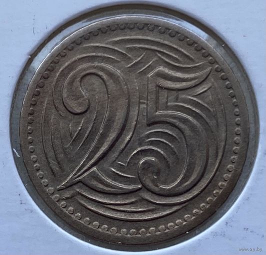 Чехословакия 25 геллеров 1933 г. В холдере