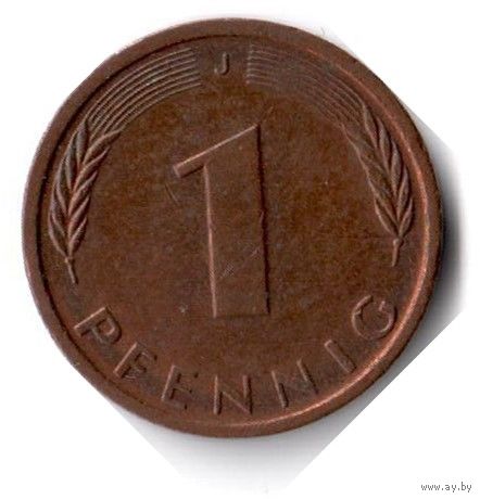 Германия. 1 пфенниг. 1993 J