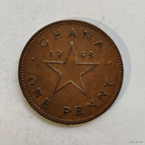 Гана 1 пенни 1958 г.