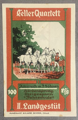 Нотгельд 100 пфеннигов 1922 год. Целле,. Веймарская республика