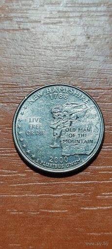 США Штаты и территории 25 центов (квотер) Нью-Гэмпшир 2000