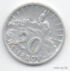СЛОВАЦКАЯ РЕСПУБЛИКА /ПЕРВАЯ РЕСПУБЛИКА/. 20 ГЕЛЛЕРОВ 1943. КОСТЁЛ СВЯТОГО ЭММЕРАМА В НИТРЕ.