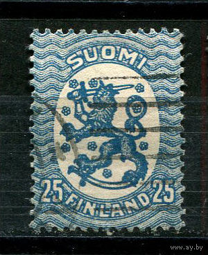 Финляндия - 1917/1930 - Герб 25P - [Mi.76A] - 1 марка. Гашеная.  (Лот 20JF)-TG2P16