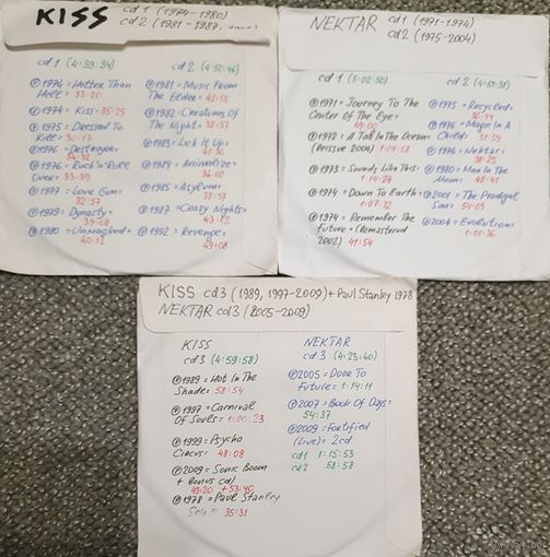 CD MP3 KISS, NEKTAR дискография на 6 CD