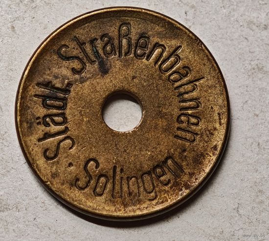 Золинген жетон на трамвай Германия