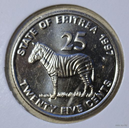 Эритрея 25 центов 1997 год